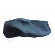 Reusable respiratory protection washable mouthguard reusable nose protection protective mask made of hemp incl. 3 filters, black