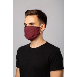 Protection respiratoire réutilisable protège-dents lavable masque de protection réutilisable pour la protection du nez en chanvre avec 3 filtres, bordeaux