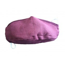 Protection respiratoire réutilisable protège-dents lavable masque de protection réutilisable pour la protection du nez en chanvre avec 3 filtres, bordeaux