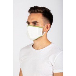 Protection respiratoire réutilisable protège-dents lavable masque de protection réutilisable pour la protection du nez en chanvre avec 3 filtres, vert ivoire
