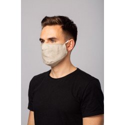 Protection respiratoire réutilisable protège-dents lavable masque de protection réutilisable pour la protection du nez en chanvre avec 3 filtres, naturel