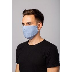 Protection respiratoire réutilisable protège-dents lavable masque de protection réutilisable pour la protection du nez en chanvre avec 3 filtres, bleu ciel