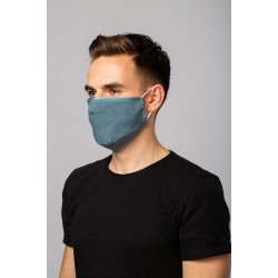 Protection respiratoire réutilisable protège-dents lavable masque de protection réutilisable pour la protection du nez en chanvre avec 3 filtres, turquoise