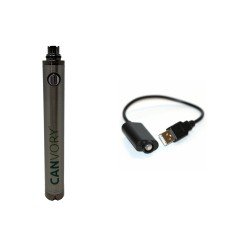 Vaporisateur de batterie stylo vape Evaporateur 1600mAh Argent 510 fil