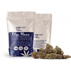Blue Moon - 5% CBD fleurs de cannabis Cannabidiol lyophilisées, 2 grammes