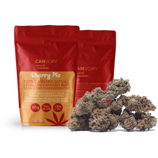 Cherry Pie - 4 CBD Cannabidiol Cannabis Buds, 10 gram - CANVORY