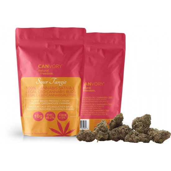 Sour Tangie - 5% CBD Cannabidiol Cannabis Buds, 4 gram - CANVORY