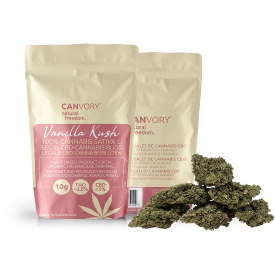 Vanilla Kush - 5 CBD Cannabidiol Cannabis Buds, 2 gram - CANVORY