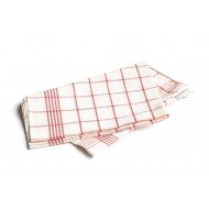 Hennep keukenhanddoek Rood