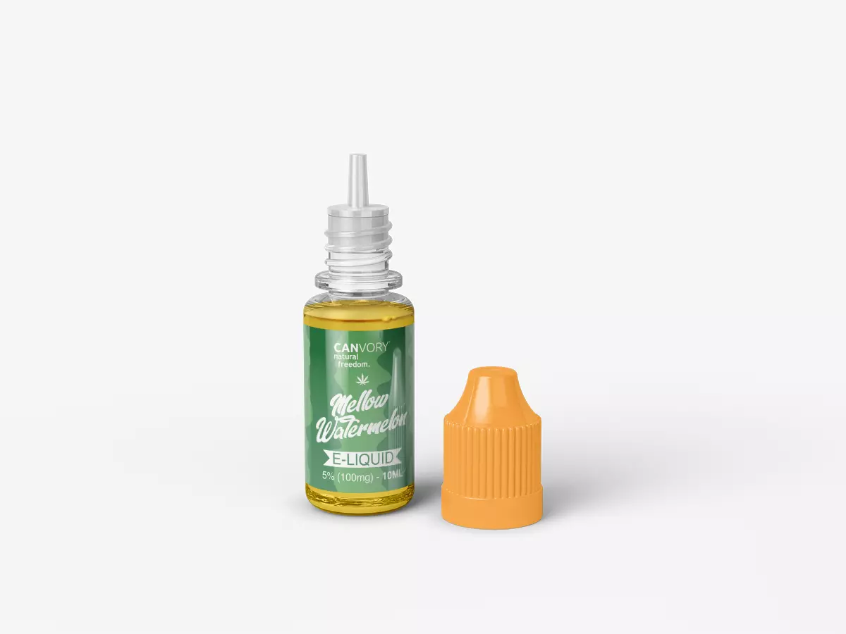 Cannabidiol E Liquid Mellow Watermelon 5 CBD 500mg Nicotine Free, 10ml  (7640177583352) - CANVORY